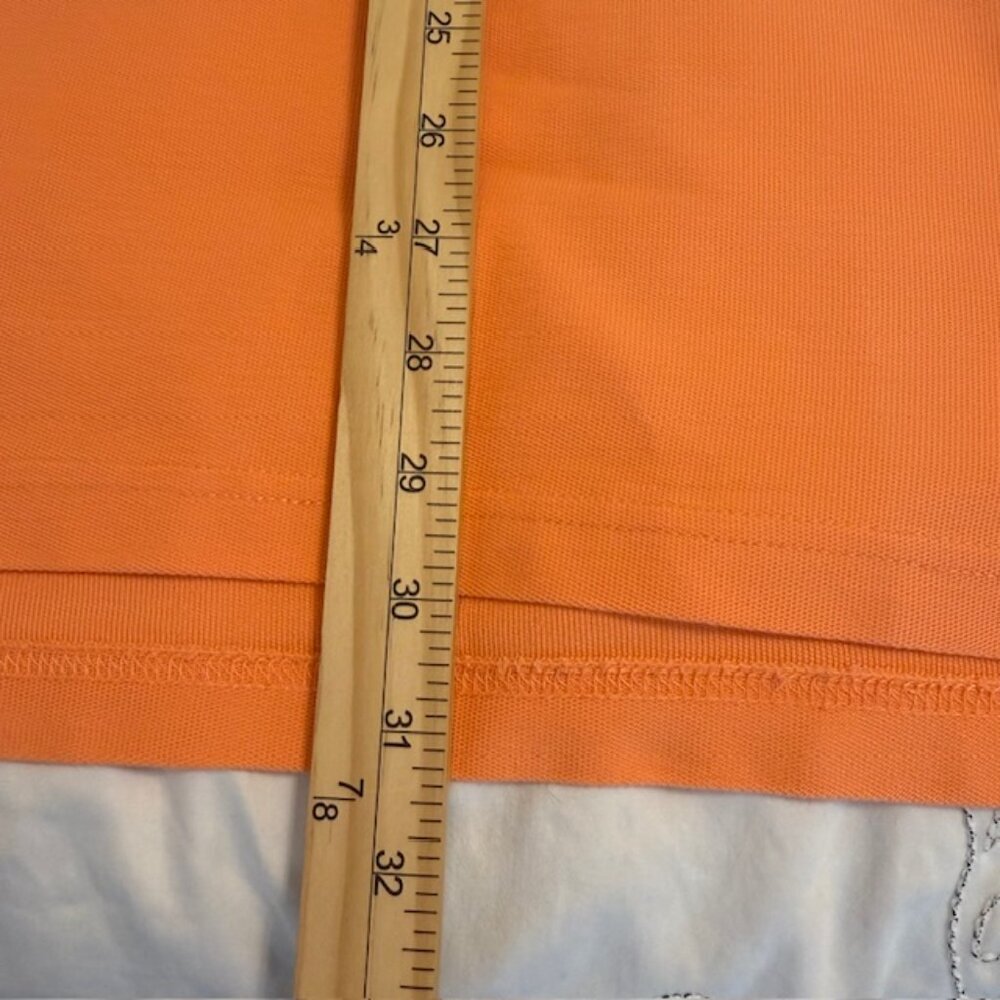 IZOD Men's X-Large Pumpkin Orange Grid Swing-Flex Performance Golf Polo Shirt - Picture 6 of 9